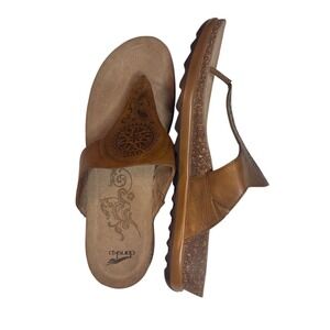 Dansko Brown Leather Thong Sandals Women's EU 41 10.5